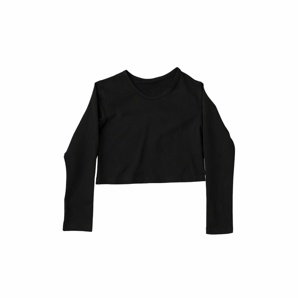 black crop long sleeve
