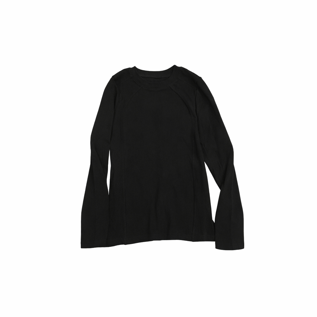 soft long sleeve front logo black