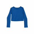 blue crop long sleeve