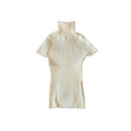 TURTLE NECK SHORT SLEEVE BEIGE