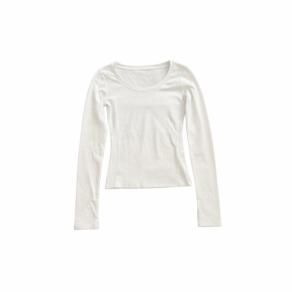 white long sleeve t shirt