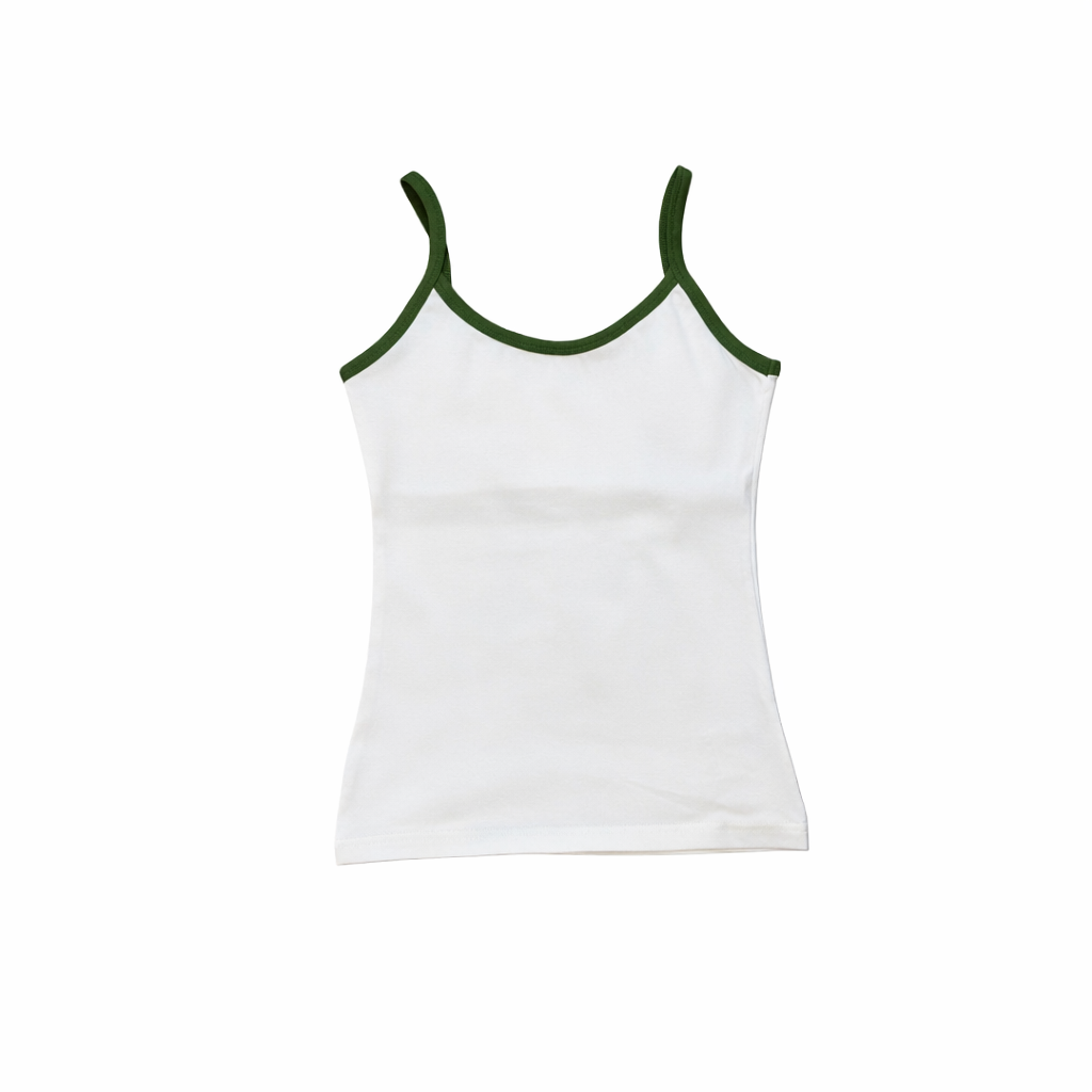 green cami tank top