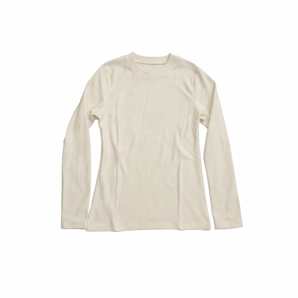 soft long sleeve front logo white