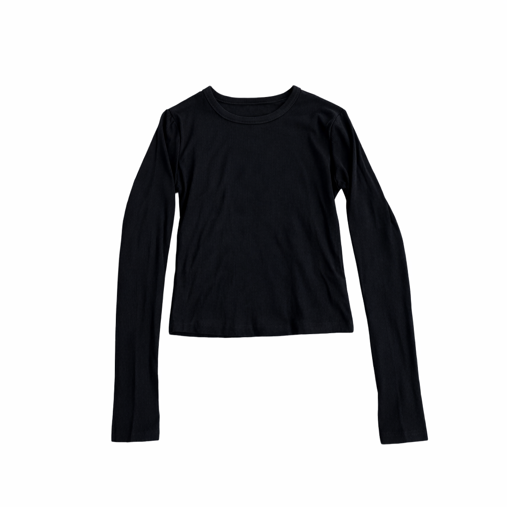 many cross t shirt long black