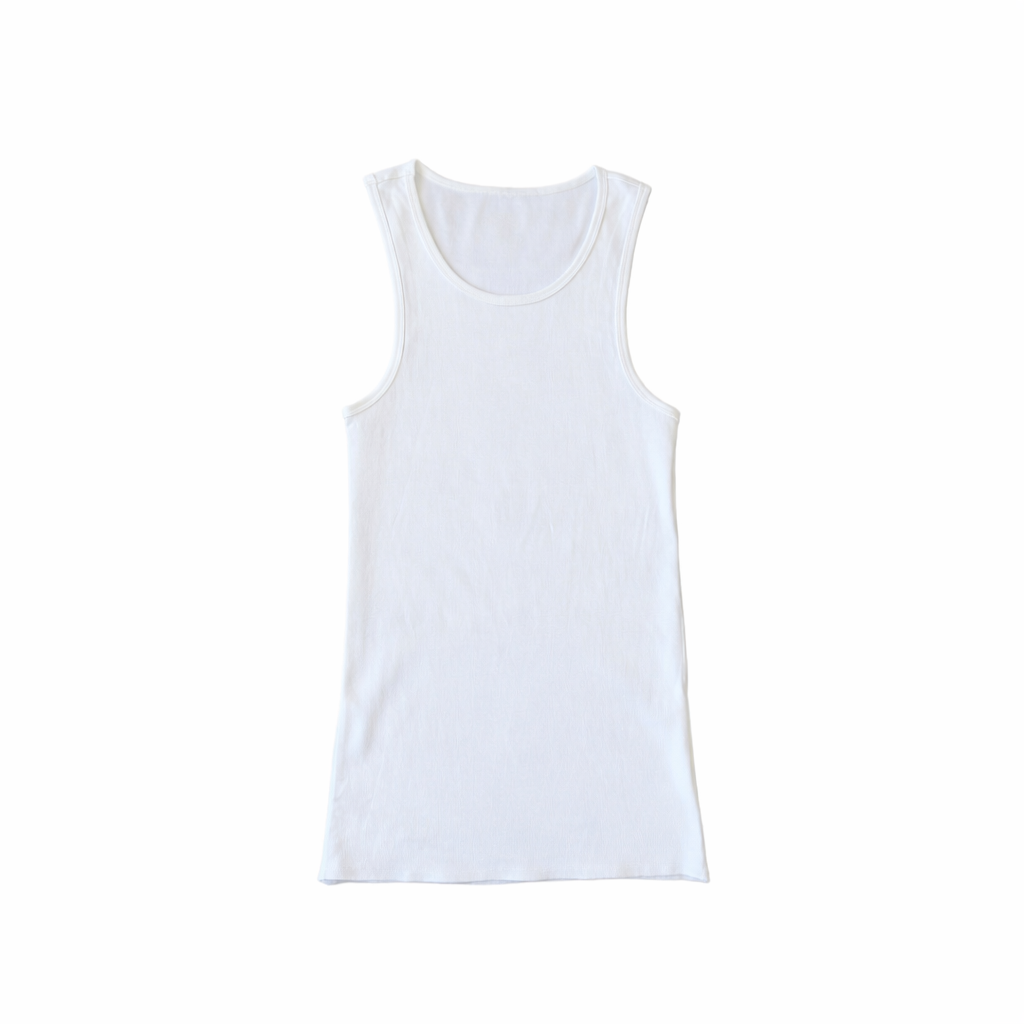 love you tank top white blue