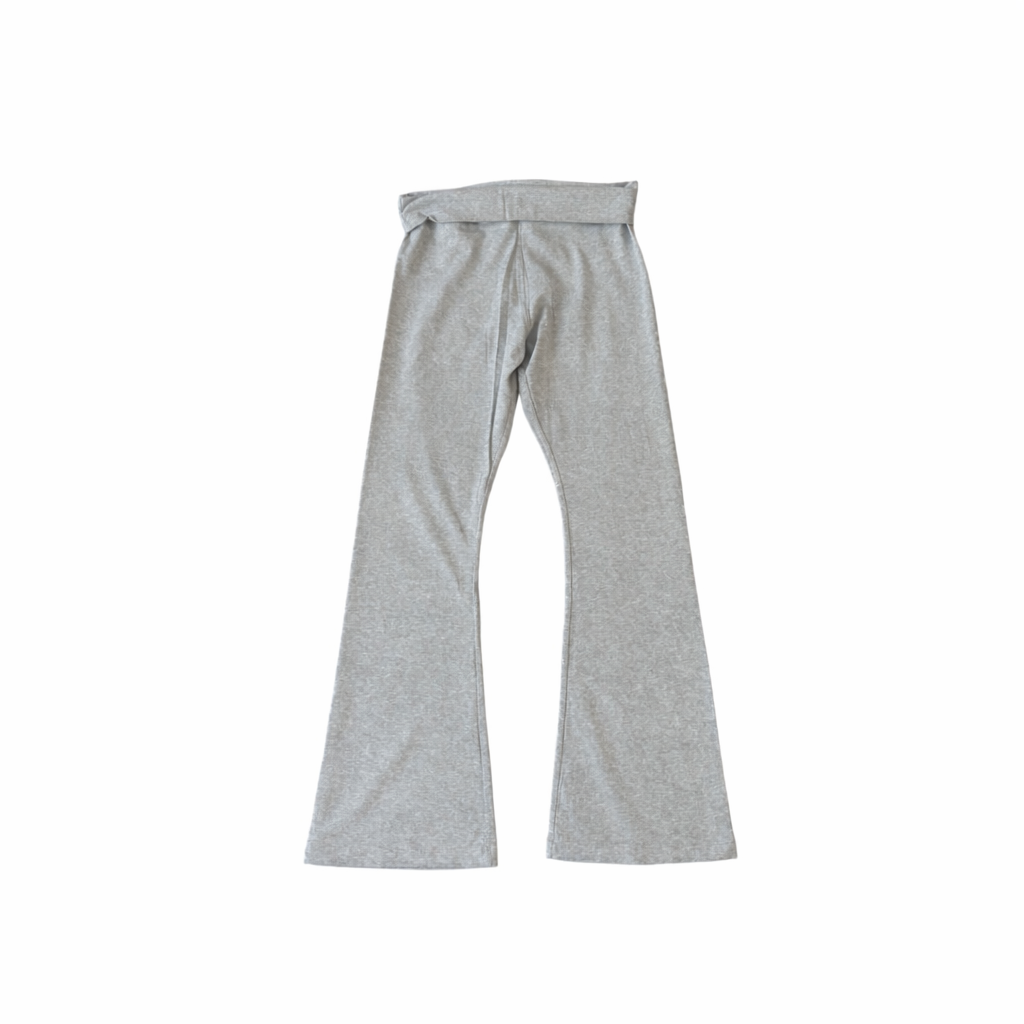 flared yoga pants grey