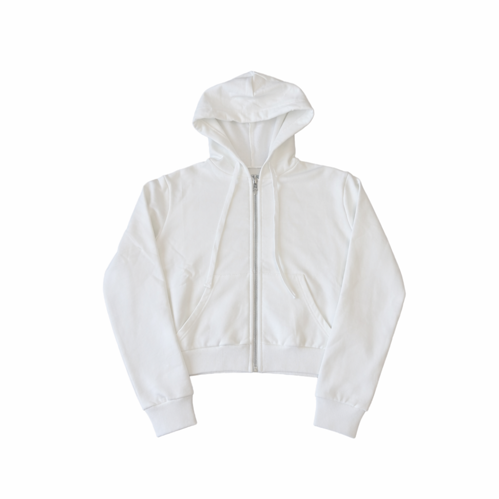 crop anchor jacket white