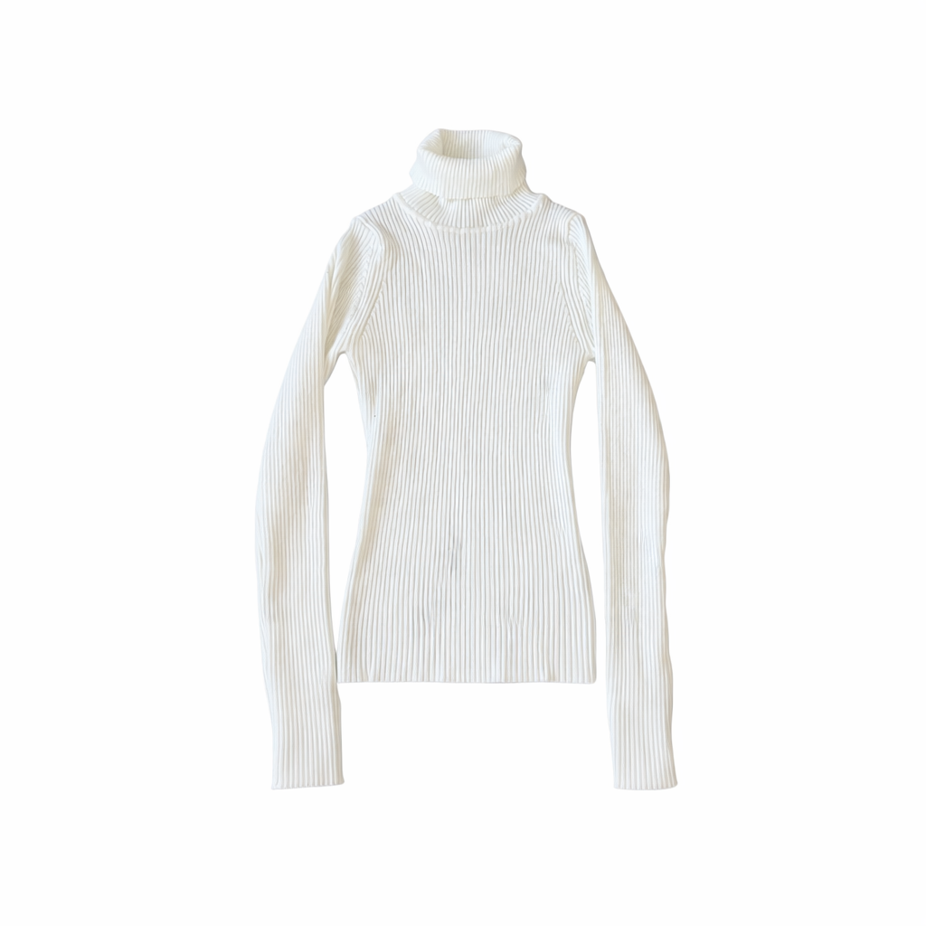 LONG SLEEVE TURTLE NECK WHITE