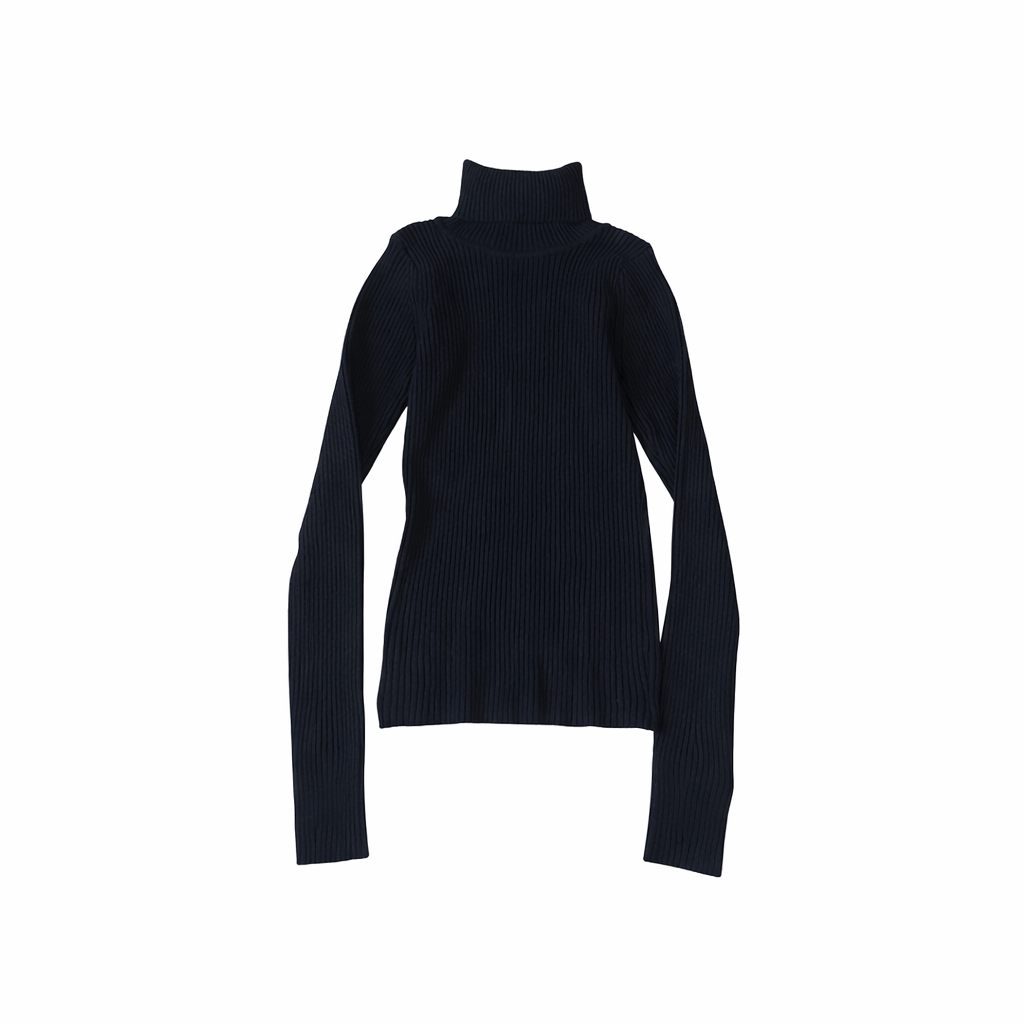 LONG SLEEVE TURTLE NECK BLACK