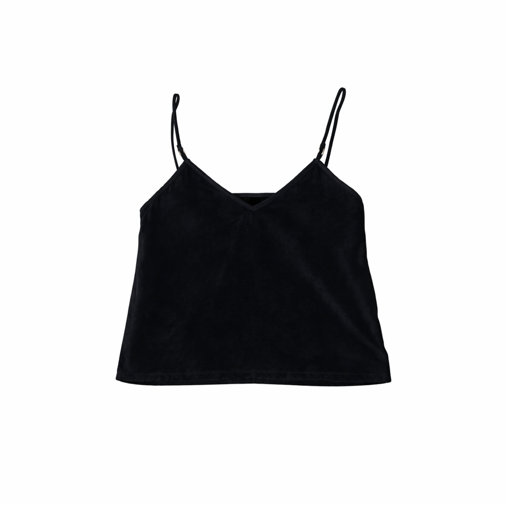 VELVET TANK TOP BLACK