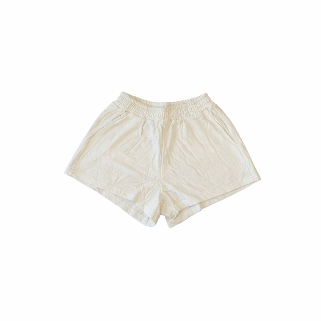 ALL OVER BOOTY SHORTS WHITE