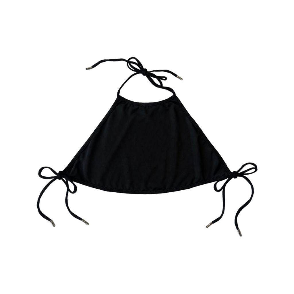 VELVET BELLY TOP BLACK