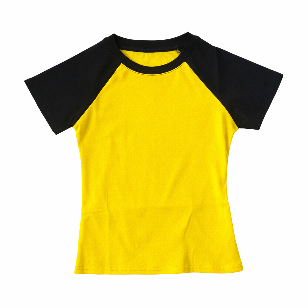 YELLOW BLUE BABY TEE